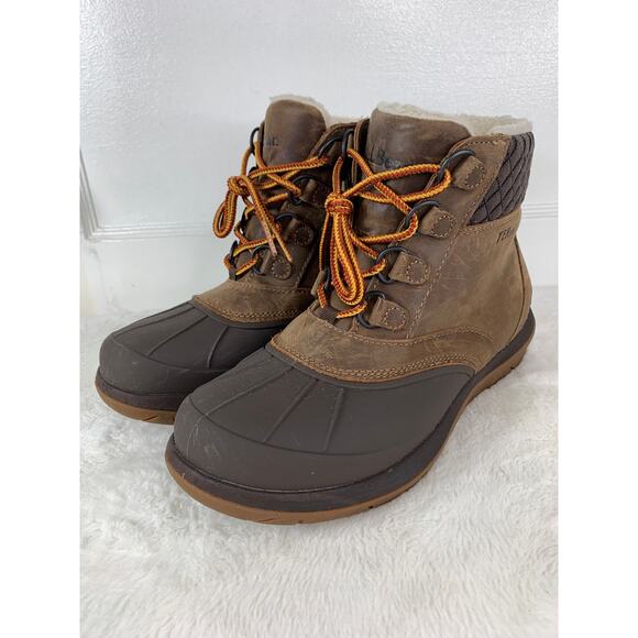 LL Bean Tek 2.5 Storm Chaser Boots Women’s 8.5 Brown Leather Waterproof Zip - Picture 1 of 10
